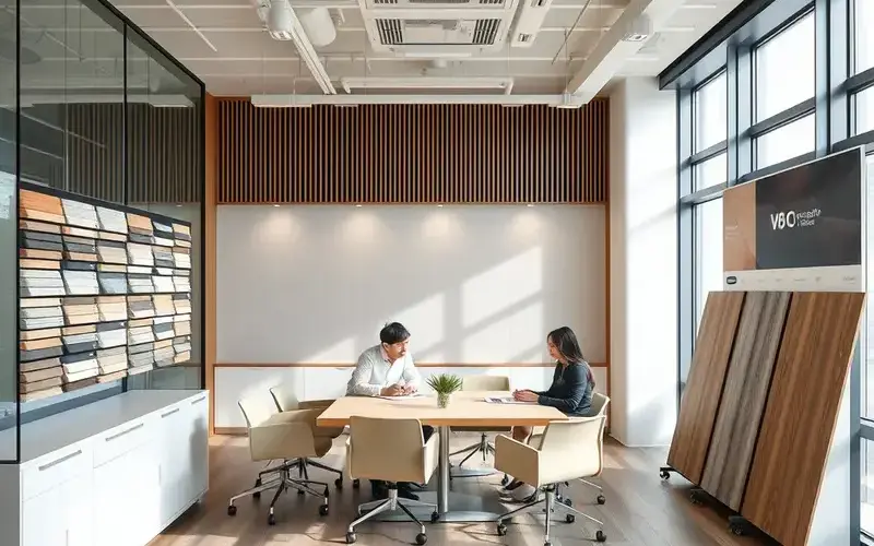 快床フロアリング作業風景