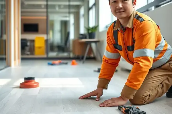 快床フロアリング 施工風景